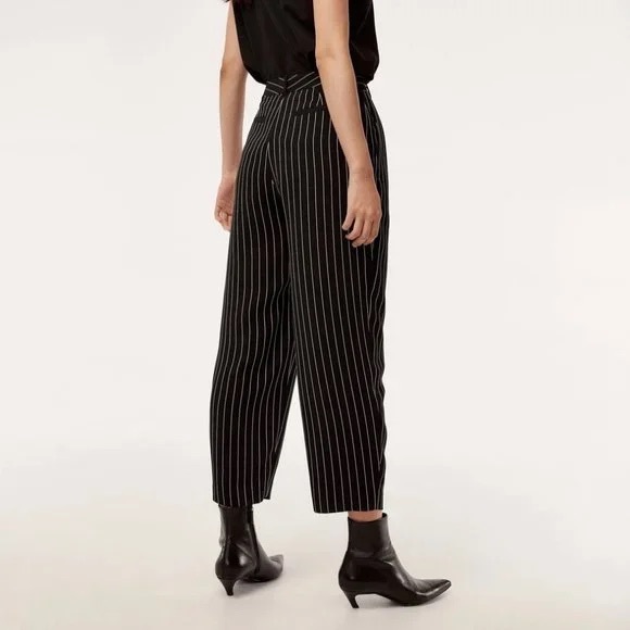 Aritzia Babaton Modesto Pant Trouser Black White Size 0 - Picture 5 of 5
